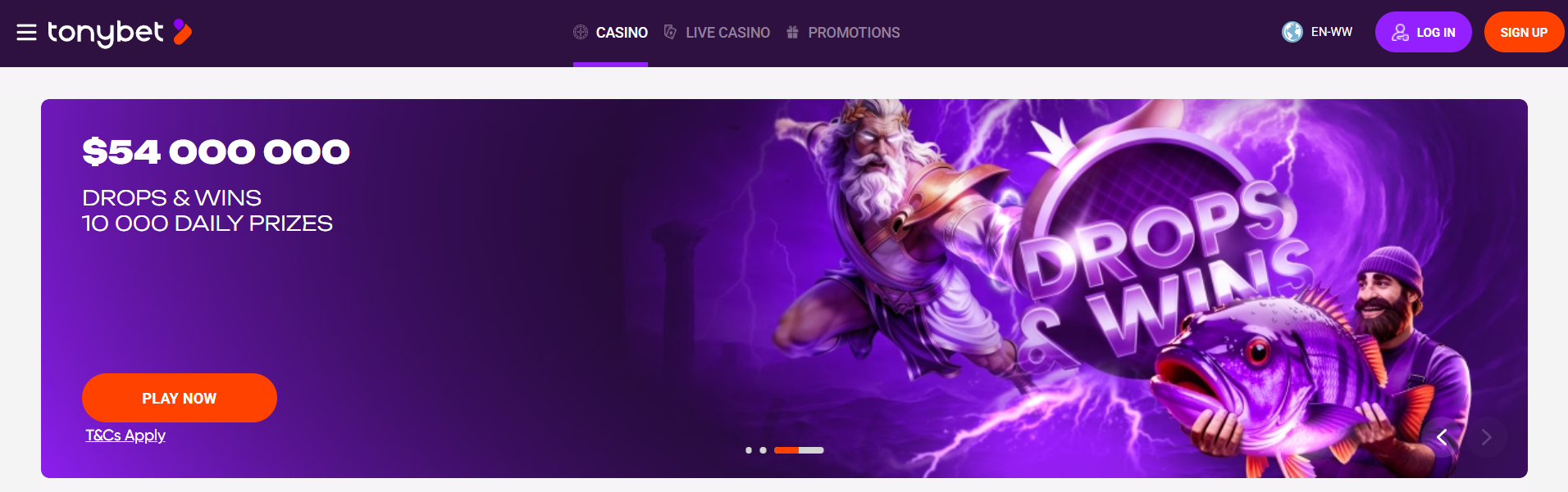 TonyBet Casino screenshot